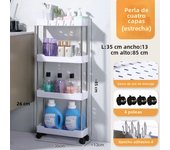 3/4Layer Bathroom Storage Organizer Shelf Organizer Living Room Shelf Multi-functional and Multi-scenario Trolley Corner Shelves