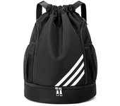 Mochila con cordón para deportes al aire libre, bolsa de tela Oxford portátil para organizar balones de fútbol y baloncesto, bol