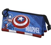 Marvel Captain America Gears Triple Pencil Case, Blue