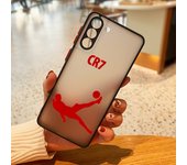 CR7 Football For Samsung Galaxy S23 S22 S21 S20 S10 Note 20 10 FE Plus Ultra Lite Frosted Translucent Phone Case