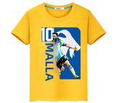 Football print 100%Cotton Cartoon T-shirt Casual Short Tops y2k one piece boy Kawaii messi avatar anime Tees kids clothes girls