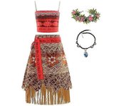Princesa Moana Cosplay para Niñas Halloween disfraces Carnaval Partido traje