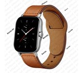 20mm/22mm leather band For Amazfit GTS/2/2e/GTS2 Mini/GTR 3/Pro 47mm/GTR2/2e/stratos 2/3 Sport Watch Bracelet Amazfit bip strap