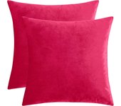 Funda de almohada de terciopelo de 2 piezas de 18 * 18 pulgadas, cojín de terciopelo simple y moderno, juego decorativo de color sólido suave, funda de cojín de almohada lumbar, adecuado para sofá, dormitorio, automóvil