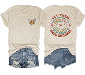 Casual and fashionable T-shirts with round necks and short sleeves let them misunderstand summer blouses