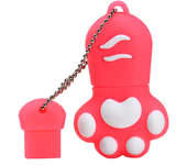 JASTER Cat Paw USB Flash Drives 64GB Colorful Pen Drive 32GB Free Key Chain Memory Stick 16GB Brown Pendrive Red U Disk Blue 8GB