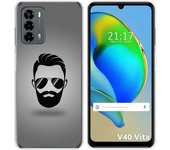 Funda Silicona para ZTE Blade V40 Vita diseño Barba Dibujos