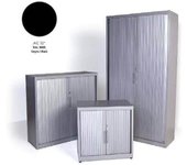 ARMARIO DE ROCADA METALICO CON PUERTAS DE PERSINA CON 4 BALDA 198x80x45 CM COLOR NEGRO