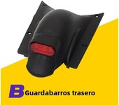 8 Inch Electric Scooter Front and Rear Fender for KUGOO M2   Parts Guard Mudguard with Taillight Accessories