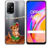 Tumundosmartphone Funda Gel Transparente para Oppo A94 5G diseño Suricata Dibujos