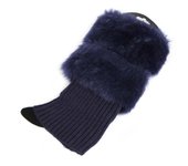 1 Pair Women Winter Autumn Leg Warmers Lady Crochet Knit Fur Trim Leg Boat Socks Thick Women Cuffs Toppers Boot Socks New