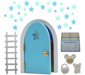 Qué Kawaii® Puerta Ratoncito Pérez (Azul) Universo Estrellas Planetas Resina Bolsa Crochet Mágica