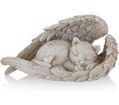 Estatua de Gato conmemorativa de Ángel que conmemorora a nuestro Bebe peludo Perdado. Las figuras de Gato se colocan en El Jardín al aire libre o en la tapa.