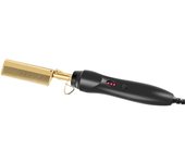 Planchas del pelo，Peine Caliente Eléctrico Multiusos de 1 Pieza para Cabello Liso y Rizado - Herramienta de Estilismo Seco y Húmedo con Doble Propósito y Control de Temperatura Constante, 220-240°C, Diseño Negro y Dorado, Cable de 1.5-2.5m