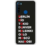 Funda compatible con Xiaomi Redmi Note 8T - Profesor Rojo Fondo Negro