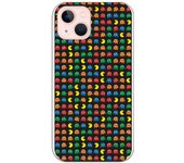 Funda compatible con iPhone 13 - Patron Comecocos Fondo Negro