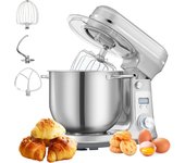 Batidora amasadora Batidora Amasadora Biolomix Mezclador de cocina eléctrico, robot de cocina de 6 velocidades con cabeza inclinable y cuenco de acero inoxidable de 6 L,gancho para amasar,batidor plano,batidor y cubierta antisalpicaduras