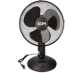 EDM Ventilador de sobremesa negro 45W 3 velocidades Ø30x51cm - EDM - 33949 Ventilador de sobremesa Electrodomésticos Ventiladores