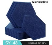 Sound Proof Wall Panels 12Pcs Hexagon Pared Self-adhesive Acoustic Panel Home Decorative For Living Room Bedroom Nursery Studio