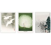 Set de 3 cuadros calidad premium con marco de madera - 30x40 cm o 50x70 cm - POSTER LAB
