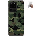 Tumundosmartphone Funda Gel Tpu para Samsung Galaxy S20 Ultra diseño Camuflaje Dibujos