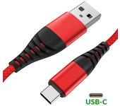 USB A To Type C Cable Date Sync 3A Fast Charging Nylon Braided Wire Charger Cable For Samsung Huawei Android USB C Mobile Phone