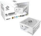 FUENTE ALIMENTACION ASROCK SL-1000GW,PSU,1000W,80 PLUS GOLD,135MM,MODULAR,PCI-E 5.1 (12+4pin)x1,PCI-E (6+2 pin)x3,SATA (5 pin)x9 (BLANCA)