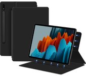 AJIUYU Magnetic Case For Samsung Galaxy Tab S7 Plus S8 S7 FE 12.4 inch 11 Tablet Smart Cover With Built-in Pencil Holder Slot PU