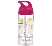BOTELLA DE TRITAN CON ASA Y PAJITA DE 500ML LLAMAS PRYSE