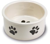 Comedero o bebedero cerámica Huellas para perros - 12 cm