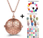 Mexico Style Tree Of Life Angel Necklace 16MM Music Ball Vintage Pregnancy Necklace Aroma Essential Oil Diffuser Locket Pendant