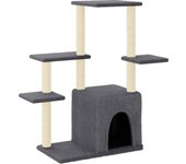 Rascador para Gatos con postes de crema de isal 107,5 cm