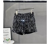 Hot Girl Y2k European and American Style Sequined Shorts Slim Fit Suede Embroidered Sequined Casual Hot Pants for Women