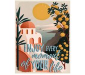 Signes Grimalt ORIGEN Home Decor Placa Pared Vintage Metal Naranja 33x25x1cm 33603