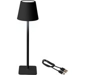 Lumineo Lámpara Led de Mesa Color Negro Exterior E Interior 17cm Recargable 894376