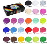 24 Pares de Cordones de Zapatos planos de Colores para zapatillas de Deporte
