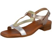 Shoes Sandalias Planas marca Oh! My Sandals para mujer en color metalizado