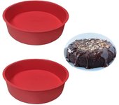 moldes de silicona para hornear pasteles de 20 cm, redondos, antiadherentes, de liberación rápida, aptos para magdalenas, budines y pan.