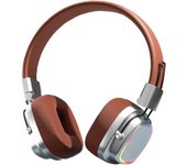 Auriculares inalámbricos retro con Bluetooth, supraaurales, con luz LED RGB y micrófono, para niñas, niños y adultos