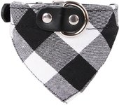 Pet scarf, dog saliva towel, neck cover, cat plaid triangular scarf