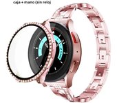 Diamond Strap+Case For Samsung Galaxy watch 6 44mm 40mm Case+Bling Metal Band for watch 5/4 40mm 44mm Bracelet Band Frame Cover