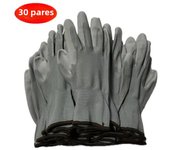 10/30 Pair Logo Free Polyurethane Gloves Safety Work Gloves Repair Gloves Palm Coated Gloves Carpenter Repairman Supplies