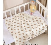 Cotton Muslin Cute Cartoon Printing Baby Swaddle Blanket Soft Breathable Newborn Baby Receiving Blanket For Infant Boys Girls
