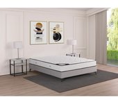 Vente-unique - Colchón 180 x 200 cm ignífugo muelles ensacados 5 zonas y memoria viscoelástica esp.23cm - SIRON de YSMÉE HÔTEL