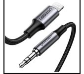 CABLE UGREEN LIGHTNING A 3.5MM MALE ADAPTER 1M