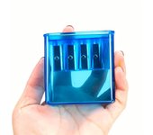 1PC sketch pencil charcoal long core pencil sharpener, art special pencil sharpener 4-hole multi-function with cover