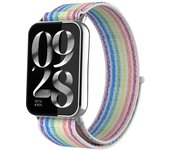 Suitable for Xiaomi bracelet 9 pro strap, nylon strap, Velcro loop strap, metal connector For miband 8 pro replacement strap