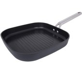 ARCOS Samoa - Grill Antiadherente (28 x 28 cm), Aluminio Forjado, Recubrimiento Antiadherente Eclipse®, Mango Acero Inoxidable Efecto Frio, Apta Cualquier Cocina, Horno y Lavavajillas, Full Induction, Sistema Ahorro Energético