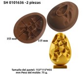Large 3D Breakable Easter Egg Surprise Chocolate Molds Easter Eggs Chocolate Silicone Molds Egg Mold for Diy Easter Decorations