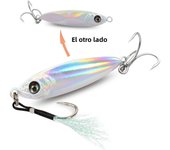 GOBAIT Metal Jig Lure 20g 30g 40g Spinner Spoon 3D Eye Color Laser Spinning Fishing Tackle Hook Swimbait Pesca Spinnerbait Bait